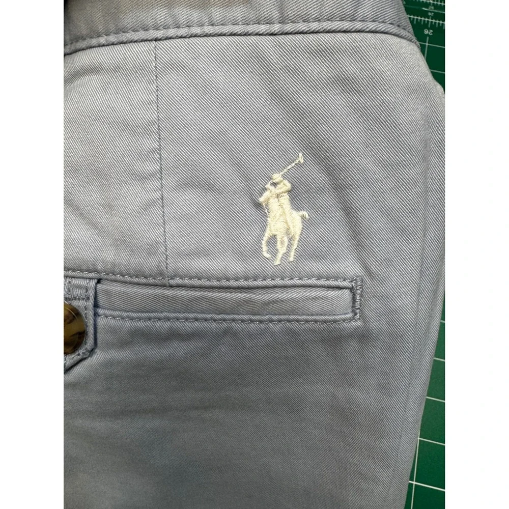 Polo Ralph Lauren Mens Classic Fit 9 Inch Shorts Light Blue Oxford Cotton Sz 38